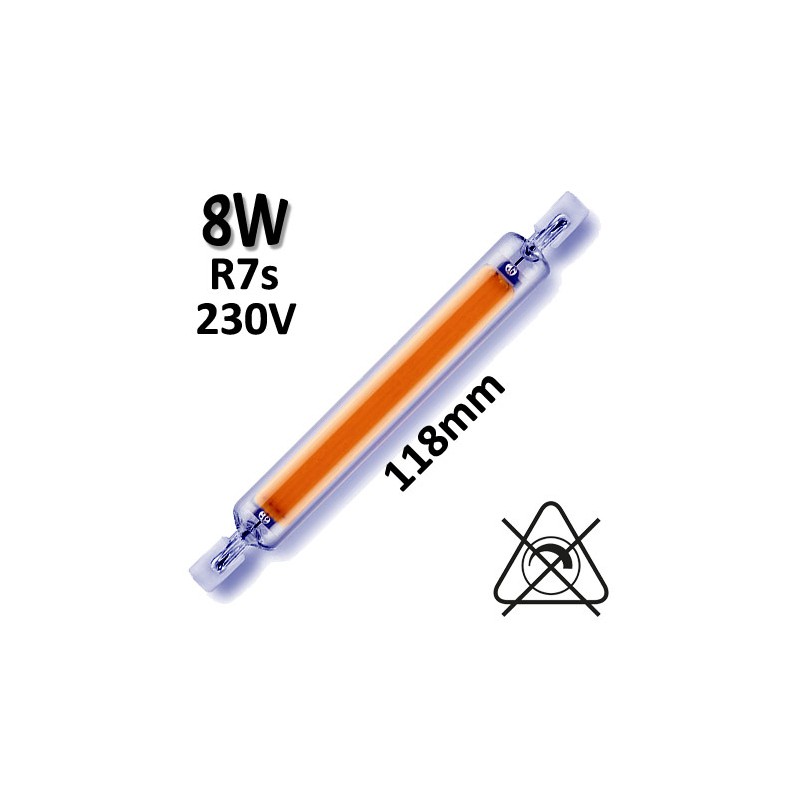 Tube LED R7s 118mm 8W 230V -DURALAMP LF1980W