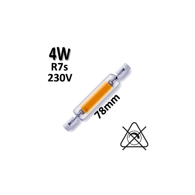 Tube LED R7s 78mm 4W 230V -DURALAMP LF1971W