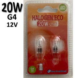 Ampoules Eco 20W G4 12V - Blister de 2 lampes miniatures