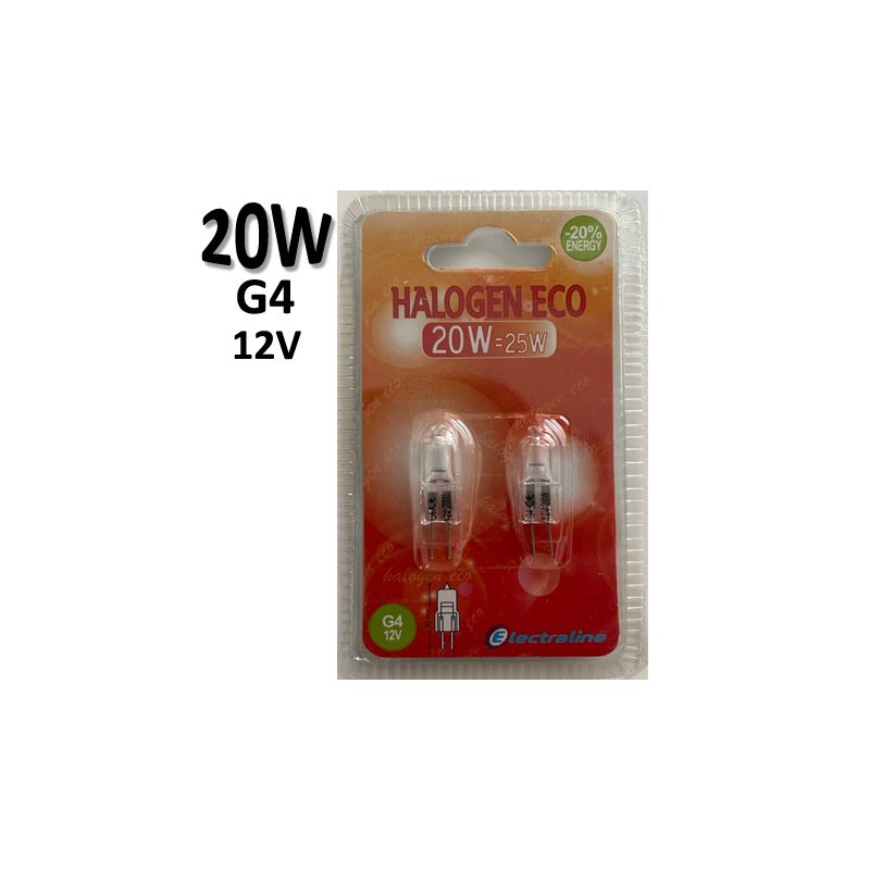 Ampoules Eco 20W G4 12V - Blister de 2 lampes miniatures