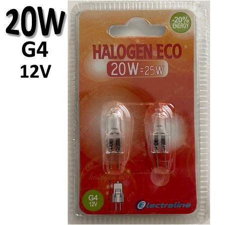 Ampoules Eco 20W G4 12V - Blister de 2 lampes miniatures