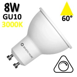 Ampoule LED GU10 8W 60° 230V - BENEITO SYSTEM 3493 3494
