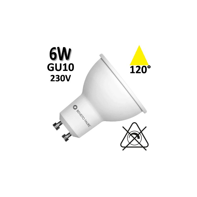 Ampoule UNIFORM LED GU10 6W 120° 230V Dimmable - BENEITO 4229