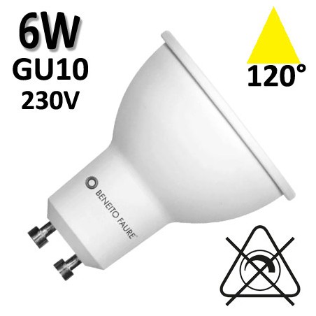 Ampoule UNIFORM LED GU10 6W 120° 230V Dimmable - BENEITO 4229