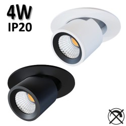 BENEITO Nano Oxo R - Spot LED encastré plafond 4W blanc noir