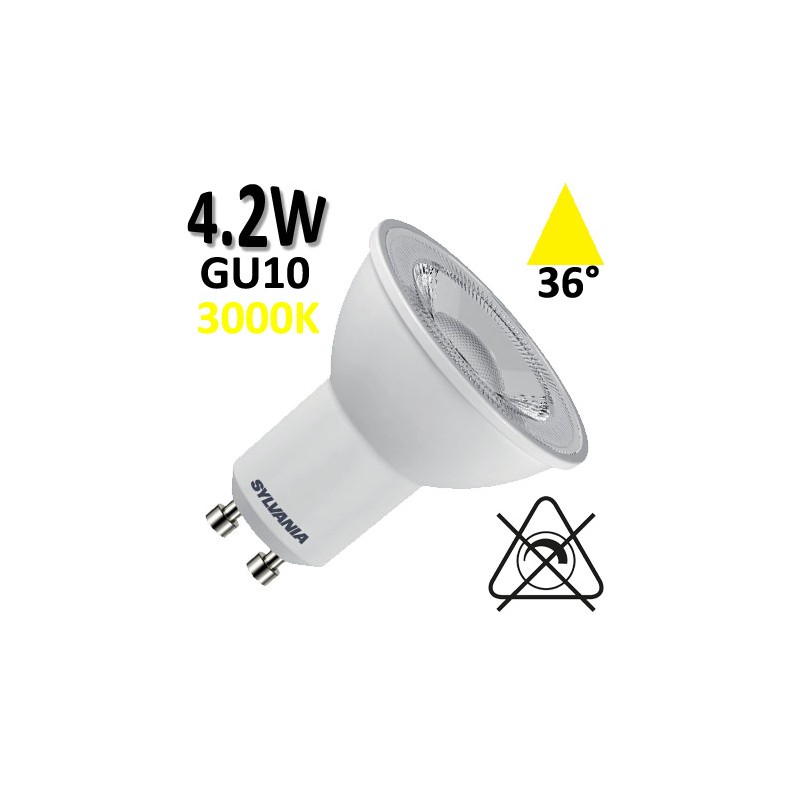 Ampoule LED SYLVANIA GU10 4,2W - SYLVANIA 0029160 0029165