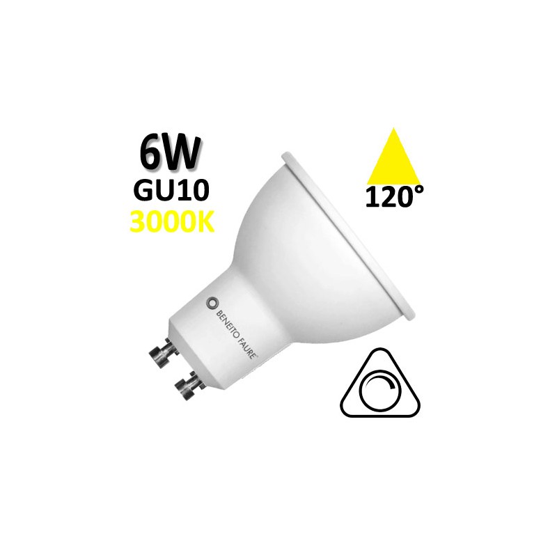 Ampoule LED GU10 6W 120° 230V Dimmable Beneito uniform-line