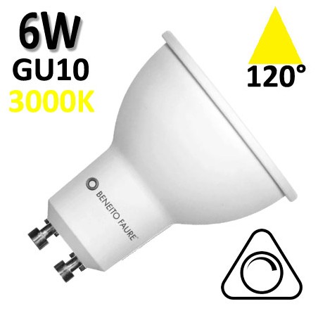 Ampoule LED GU10 6W 120° 230V Dimmable Beneito uniform-line