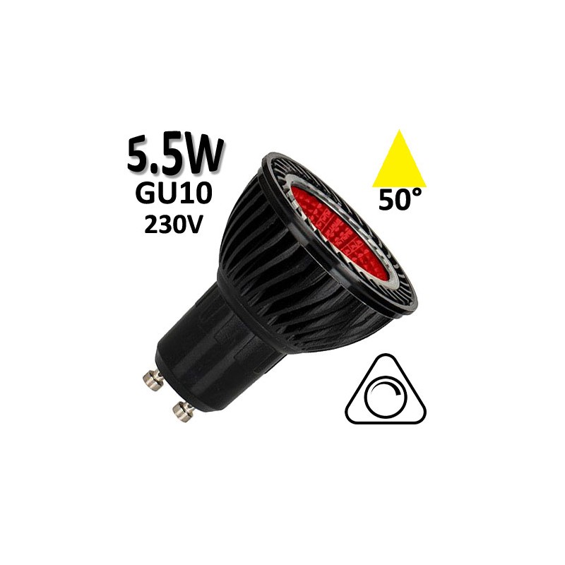 Ampoule LED rouge GU10 dimmable - Ampoule 5,5W Bailey 143307