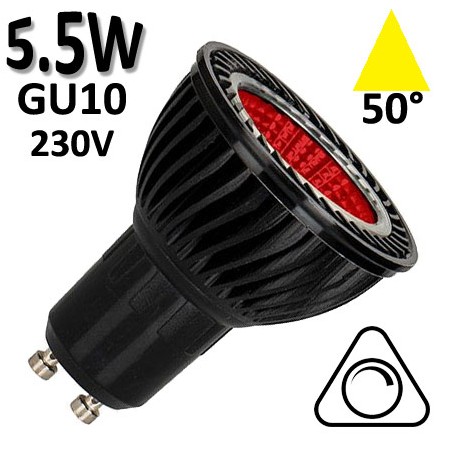 Ampoule LED rouge GU10 dimmable - Ampoule 5,5W Bailey 143307