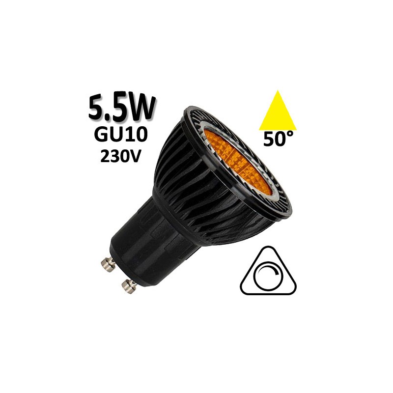 Ampoule LED orange GU10 dimmable - Lampe 5,5W Bailey 143310