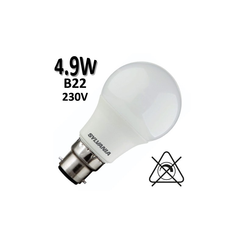 Ampoule B22 baïonnette LED SYLVANIA 4,9W B22 230V 29575