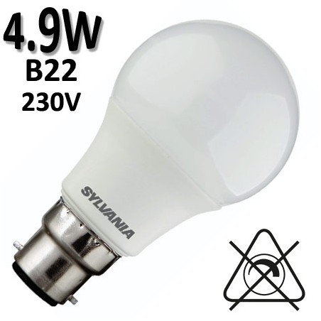 Ampoule B22 baïonnette LED SYLVANIA 4,9W B22 230V 29575