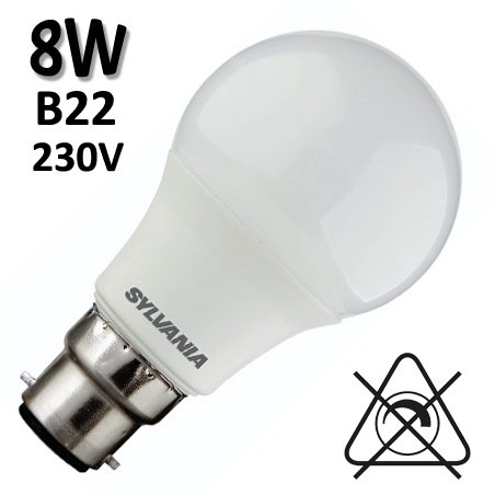 Ampoule B22 baïonnette LED SYLVANIA 8W B22 230V 29579