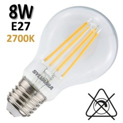 Ampoule filament LED claire SYLVANIA 8W E27 230V 29331 29332