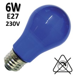 Ampoule bleue E27 230V - Lampe standard LED DURALAMP LA55B