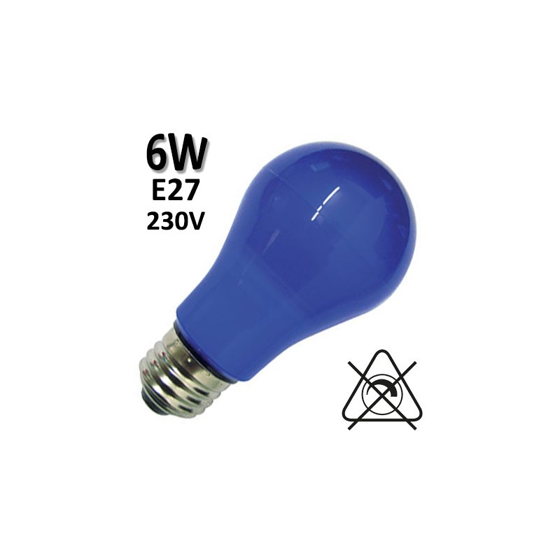 Ampoule bleue E27 230V - Lampe standard LED DURALAMP LA55B