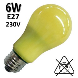 Ampoule jaune E27 230V - Lampe standard LED DURALAMP LA55Y