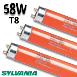 Tube fluo rouge 58W 1,50m - Tube néon rouge