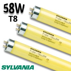 Tube fluo jaune 58W 1,50m - Tube néon jaune