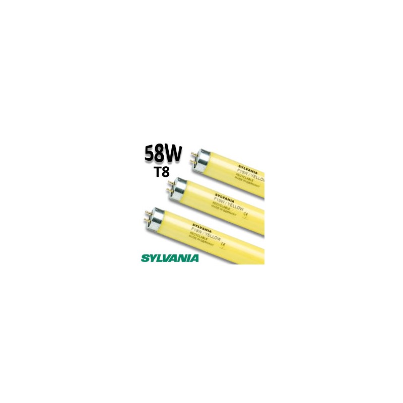 Tube fluo jaune 58W 1,50m - Tube néon jaune