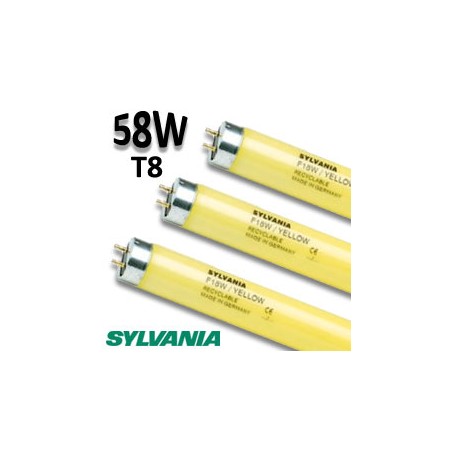 Tube fluo jaune 58W 1,50m - Tube néon jaune