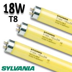 Tube fluo jaune 18W 0,60m - Tube néon jaune