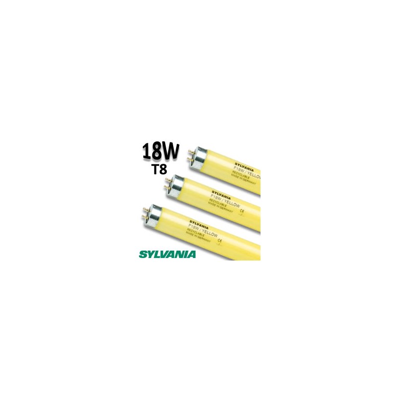 Tube fluo jaune 18W 0,60m - Tube néon jaune