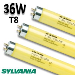 Tube fluo jaune 36W 1,20m - Tube néon jaune