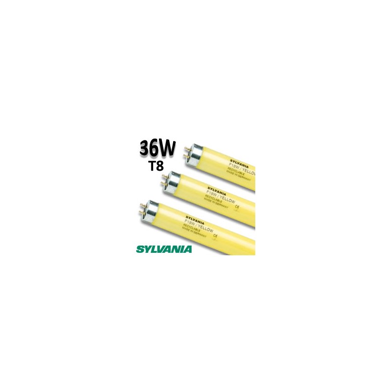 Tube fluo jaune 36W 1,20m - Tube néon jaune