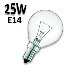 Ampoule sphérique 25W E14 230V - Lampe claire