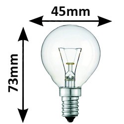 Ampoule sphérique 60W E14 230V - Lampe claire