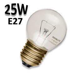Ampoule sphérique 25W E27 230V - Lampe claire
