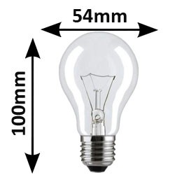 Ampoule 60W E27 220V - Lampe standard claire