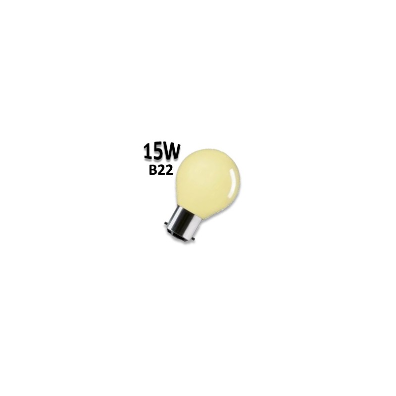 Ampoule jaune 15W B22 - Lampe sphérique guirlande