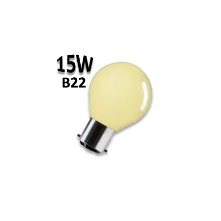 Ampoule jaune 15W B22 - Lampe sphérique guirlande