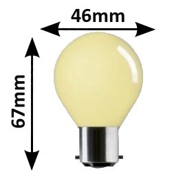 Ampoule jaune 15W B22 - Lampe sphérique guirlande