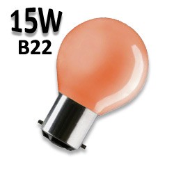 Ampoule rouge 15W B22 - Lampe sphérique guirlande