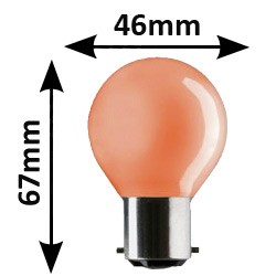 Ampoule rouge 15W B22 - Lampe sphérique guirlande
