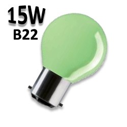 Ampoule verte 15W B22 - Lampe sphérique guirlande