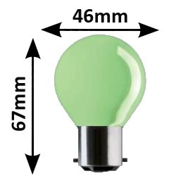 Ampoule verte 15W B22 - Lampe sphérique guirlande