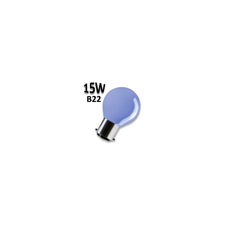 Ampoule bleue 15W B22 - Lampe sphérique guirlande