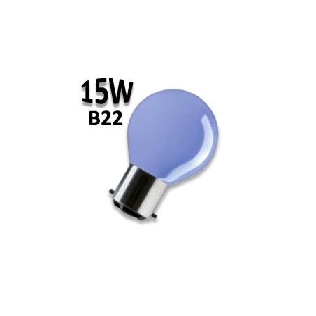 Ampoule bleue 15W B22 - Lampe sphérique guirlande