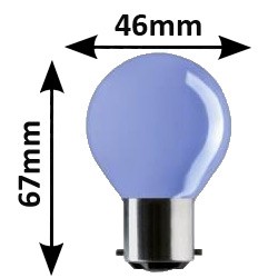 Ampoule bleue 15W B22 - Lampe sphérique guirlande