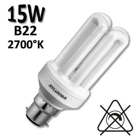 SYLVANIA Mini-Lynx Fast-Start 15W B22 827 0035013