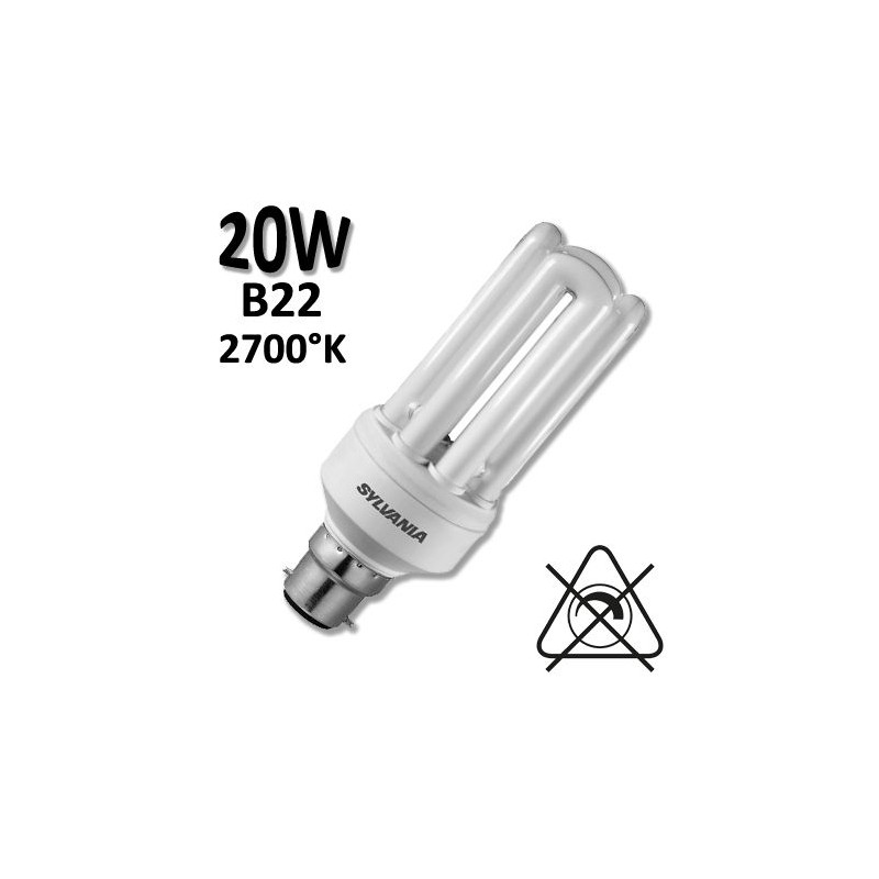 SYLVANIA Mini-Lynx Fast-Start 20W B22 827 0035018