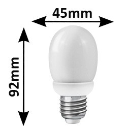 Ampoule mini globe 7W E27 230V - Lampe boule opale