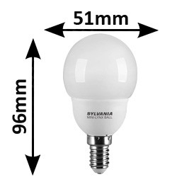 Ampoule SYLVANIA MiniLynx spherique 7W E14 0035401