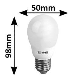 Ampoule SYLVANIA MiniLynx spherique 9W E27 0035406