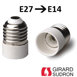 Adaptateur E27 E14 - Modification culot E14 en E27